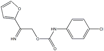 2-({[(4-chloroanilino)carbonyl]oxy}ethanimidoyl)furan,,结构式