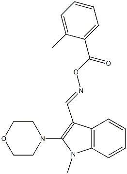 1-methyl-3-({[(2-methylbenzoyl)oxy]imino}methyl)-2-morpholino-1H-indole|