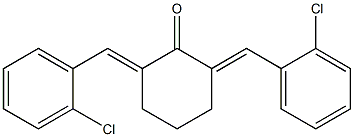 2,6-di(2-chlorobenzylidene)cyclohexan-1-one 结构式