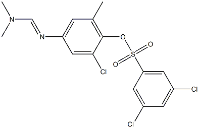 2-chloro-4-{[(dimethylamino)methylidene]amino}-6-methylphenyl 3,5-dichlorobenzene-1-sulfonate Structure