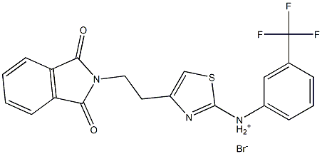 4-[2-(1,3-dioxo-1,3-dihydro-2H-isoindol-2-yl)ethyl]-N-[3-(trifluoromethyl)phenyl]-1,3-thiazol-2-aminium bromide