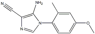 5-amino-1-(4-methoxy-2-methylphenyl)-1H-imidazole-4-carbonitrile 化学構造式