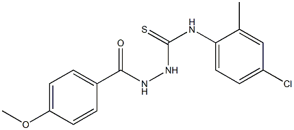 N1-(4-chloro-2-methylphenyl)-2-(4-methoxybenzoyl)hydrazine-1-carbothioamide,,结构式