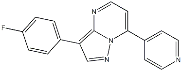 3-(4-fluorophenyl)-7-(4-pyridinyl)pyrazolo[1,5-a]pyrimidine Structure