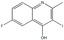 6-fluoro-3-iodo-2-methylquinolin-4-ol,,结构式