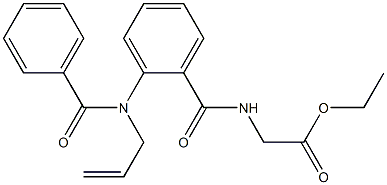 ethyl 2-({2-[allyl(benzoyl)amino]benzoyl}amino)acetate Structure