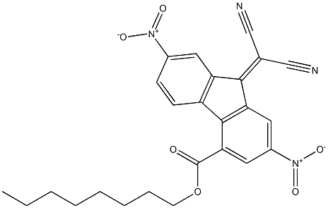 octyl 9-(dicyanomethylidene)-2,7-dinitro-9H-fluorene-4-carboxylate,,结构式