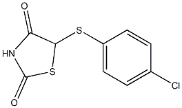 5-[(4-chlorophenyl)sulfanyl]-1,3-thiazolane-2,4-dione 化学構造式