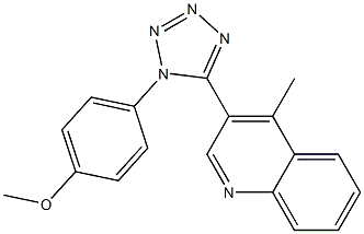 3-[1-(4-methoxyphenyl)-1H-1,2,3,4-tetraazol-5-yl]-4-methylquinoline Struktur