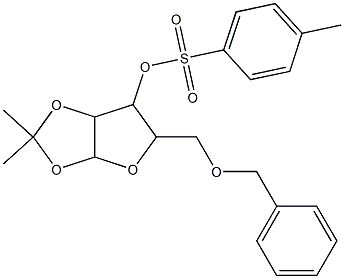 5-[(benzyloxy)methyl]-2,2-dimethylperhydrofuro[2,3-d][1,3]dioxol-6-yl 4-methylbenzene-1-sulfonate 结构式