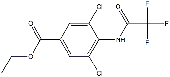 ethyl 3,5-dichloro-4-[(2,2,2-trifluoroacetyl)amino]benzoate Struktur