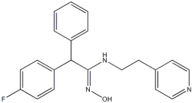 2-(4-fluorophenyl)-N'-hydroxy-2-phenyl-N-(2-pyridin-4-ylethyl)ethanimidamide|