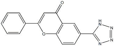 2-phenyl-6-(1H-1,2,3,4-tetraazol-5-yl)-4H-chromen-4-one,,结构式