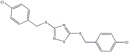 3,5-di[(4-chlorobenzyl)thio]-1,2,4-thiadiazole 结构式