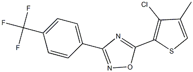 5-(3-chloro-4-methyl-2-thienyl)-3-[4-(trifluoromethyl)phenyl]-1,2,4-oxadiazole Structure