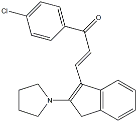 1-(4-chlorophenyl)-3-(2-tetrahydro-1H-pyrrol-1-yl-1H-inden-3-yl)prop-2-en-1-one