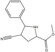 methyl 4-cyano-5-phenyl-2-pyrrolidinecarboxylate Structure