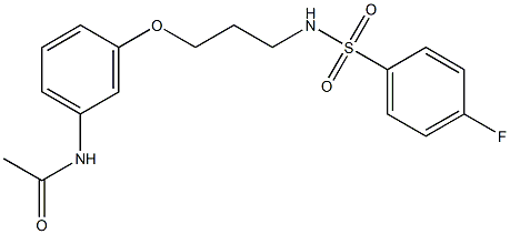 N1-[3-(3-{[(4-fluorophenyl)sulfonyl]amino}propoxy)phenyl]acetamide Structure