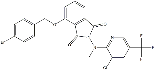 4-[(4-bromobenzyl)oxy]-2-[[3-chloro-5-(trifluoromethyl)-2-pyridinyl](methyl)amino]-1H-isoindole-1,3(2H)-dione Structure
