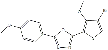 2-(4-bromo-3-methoxy-2-thienyl)-5-(4-methoxyphenyl)-1,3,4-oxadiazole