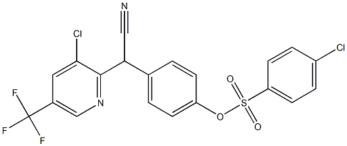4-[[3-chloro-5-(trifluoromethyl)-2-pyridinyl](cyano)methyl]phenyl 4-chlorobenzenesulfonate,,结构式