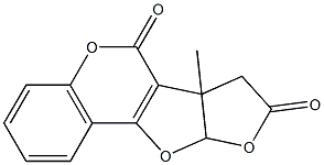 6b-methyl-6b,9a-dihydro-6H-furo[3',2':4,5]furo[3,2-c]chromene-6,8(7H)-dione,,结构式