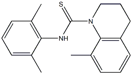 N1-(2,6-dimethylphenyl)-8-methyl-1,2,3,4-tetrahydroquinoline-1-carbothioamide,,结构式