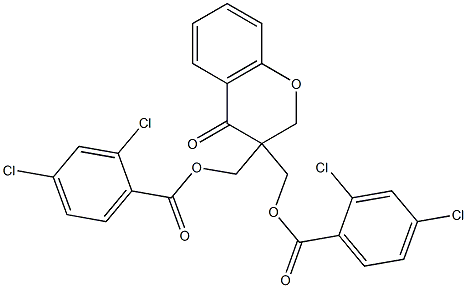 (3-{[(2,4-dichlorobenzoyl)oxy]methyl}-4-oxo-3,4-dihydro-2H-chromen-3-yl)methyl 2,4-dichlorobenzenecarboxylate 化学構造式