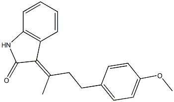 3-[3-(4-methoxyphenyl)-1-methylpropylidene]indolin-2-one 结构式