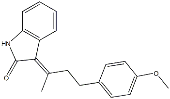 3-[3-(4-methoxyphenyl)-1-methylpropylidene]indolin-2-one,,结构式