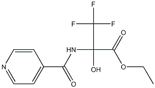 ethyl 3,3,3-trifluoro-2-hydroxy-2-[(4-pyridylcarbonyl)amino]propanoate Struktur