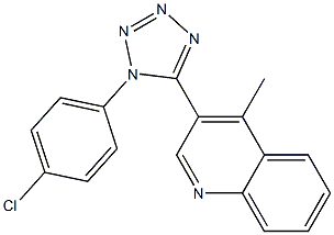 3-[1-(4-chlorophenyl)-1H-1,2,3,4-tetraazol-5-yl]-4-methylquinoline Structure