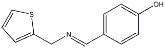 4-{[(2-thienylmethyl)imino]methyl}benzenol Struktur