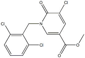 methyl 5-chloro-1-(2,6-dichlorobenzyl)-6-oxo-1,6-dihydro-3-pyridinecarboxylate,,结构式