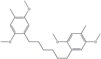 1,6-di(2,5-dimethoxy-4-methylphenyl)hexane Structure