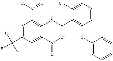 N1-(2-chloro-6-phenoxybenzyl)-2,6-dinitro-4-(trifluoromethyl)aniline,,结构式