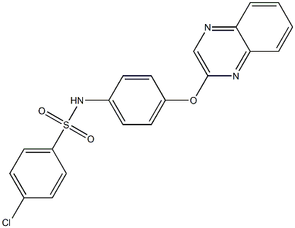 4-chloro-N-[4-(2-quinoxalinyloxy)phenyl]benzenesulfonamide,,结构式