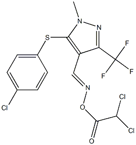 N-{[5-[(4-chlorophenyl)sulfanyl]-1-methyl-3-(trifluoromethyl)-1H-pyrazol-4-yl]methylene}-N-[(2,2-dichloroacetyl)oxy]amine