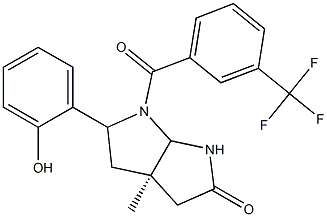 (3aR)-5-(2-hydroxyphenyl)-3a-methyl-6-[3-(trifluoromethyl)benzoyl]hexahydropyrrolo[2,3-b]pyrrol-2(1H)-one Structure