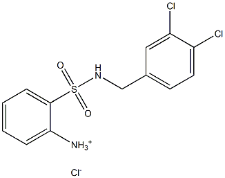 2-{[(3,4-dichlorobenzyl)amino]sulfonyl}benzenaminium chloride Struktur