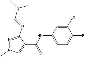 N4-(3-chloro-4-fluorophenyl)-3-{[(dimethylamino)methylidene]amino}-1-methyl-1H-pyrazole-4-carboxamide|