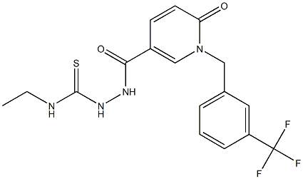 N-ethyl-2-({6-oxo-1-[3-(trifluoromethyl)benzyl]-1,6-dihydro-3-pyridinyl}carbonyl)-1-hydrazinecarbothioamide