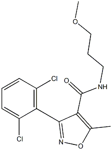 N4-(3-methoxypropyl)-3-(2,6-dichlorophenyl)-5-methylisoxazole-4-carboxamide Structure