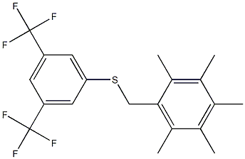 1-({[3,5-di(trifluoromethyl)phenyl]thio}methyl)-2,3,4,5,6-pentamethylbenzene|