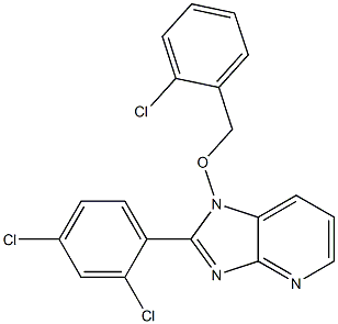 1-[(2-chlorobenzyl)oxy]-2-(2,4-dichlorophenyl)-1H-imidazo[4,5-b]pyridine Struktur