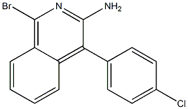 1-bromo-4-(4-chlorophenyl)-3-isoquinolinylamine 化学構造式