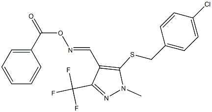 N-(benzoyloxy)-N-{[5-[(4-chlorobenzyl)sulfanyl]-1-methyl-3-(trifluoromethyl)-1H-pyrazol-4-yl]methylene}amine Structure