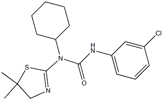 N'-(3-chlorophenyl)-N-cyclohexyl-N-(5,5-dimethyl-4,5-dihydro-1,3-thiazol-2-yl)urea Structure