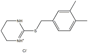 2-[(3,4-dimethylbenzyl)thio]-1,4,5,6-tetrahydropyrimidin-3-ium chloride Structure