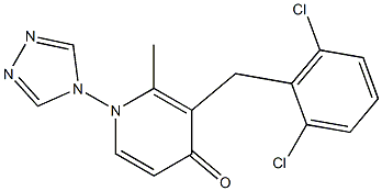 3-(2,6-dichlorobenzyl)-2-methyl-1-(4H-1,2,4-triazol-4-yl)-4(1H)-pyridinone,,结构式